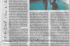 L'Eco di Bergamo, 26 settembre 2018: gli Amici dell'Aikido Treviglio sulla differenza tra arti marziali e difesa personale