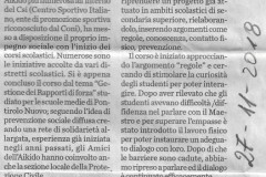 L'Eco di Bergamo, 27 novembre 2018: gli Amici dell'Aikido Treviglio portano l'aikido nelle scuole medie di Pontirolo Nuovo