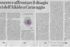 L'Eco di Bergamo, 11 giugno 2019: gli Amici dell'Aikido Treviglio nel progetto contro il disagio a Caravaggio