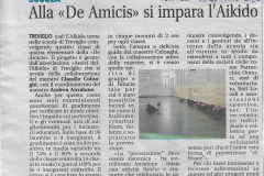 Giornale di Treviglio, 13 gennaio 2023: corso di aikido per quattro classi quarte della primaria De Amicis di Treviglio