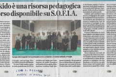 L'Eco di Bergamo, 15 maggio 2023: gli insegnanti al seminario «Aikido, relazione e inclusione» a Treviglio