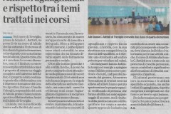 L'Eco di Bergamo, 3 gennaio 2024: corso di aikido su uguaglianza e rispetto per 56 alunni della Battisti di Treviglio